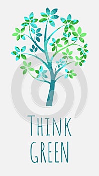 Concept: earth day, think green